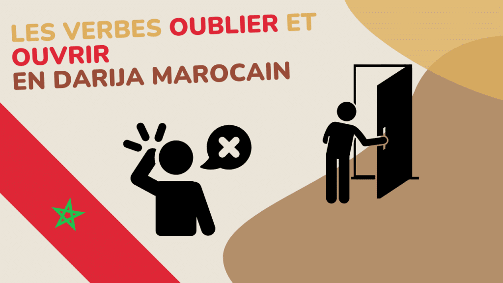 Comment dire oublier et ouvrir en darija marocain